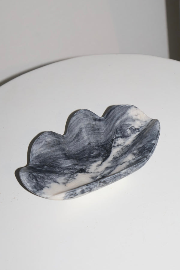 Marble Clam Trinket Shell