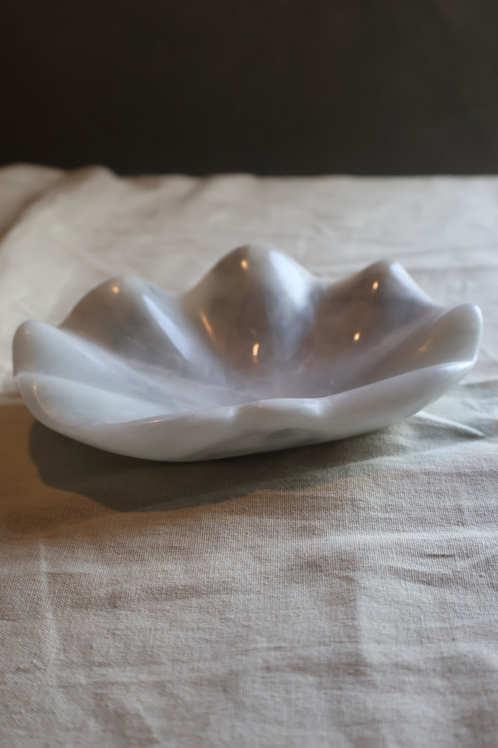Marble Clam Trinket Shell