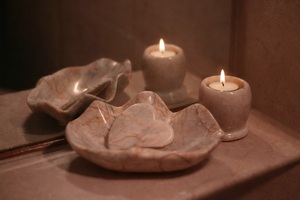 Marble Clam Trinket Shell