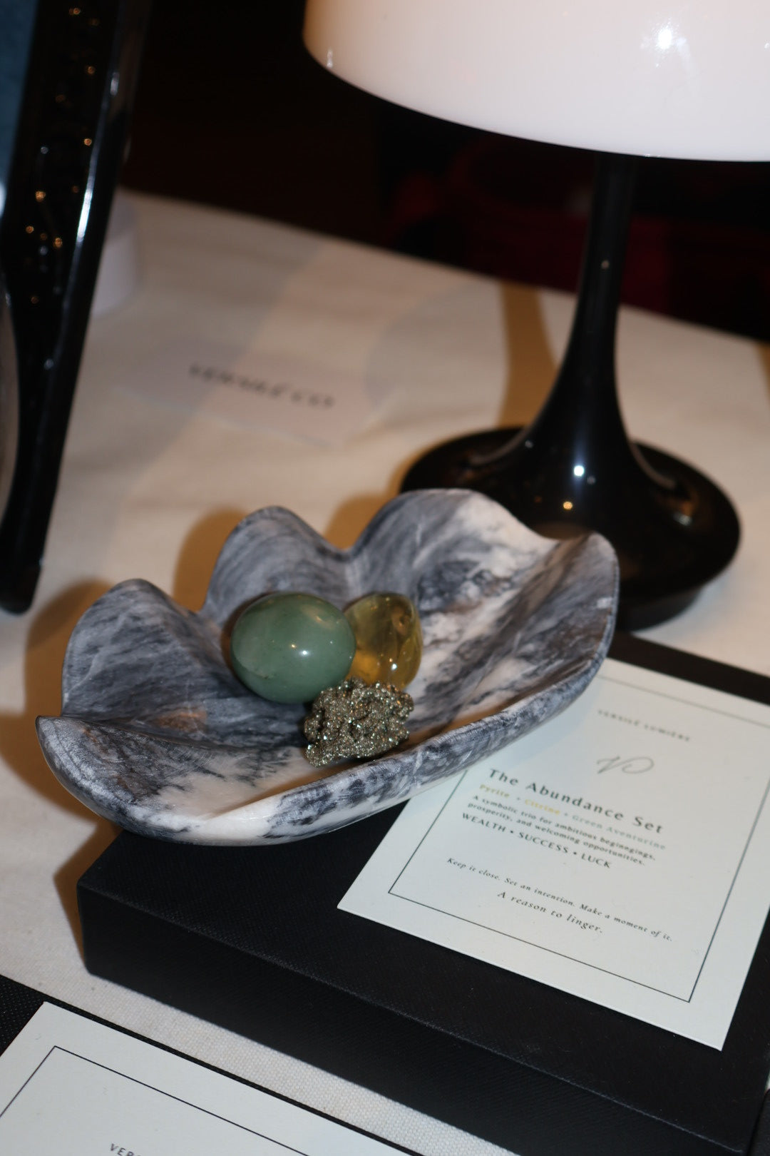 Marble Clam Trinket Shell