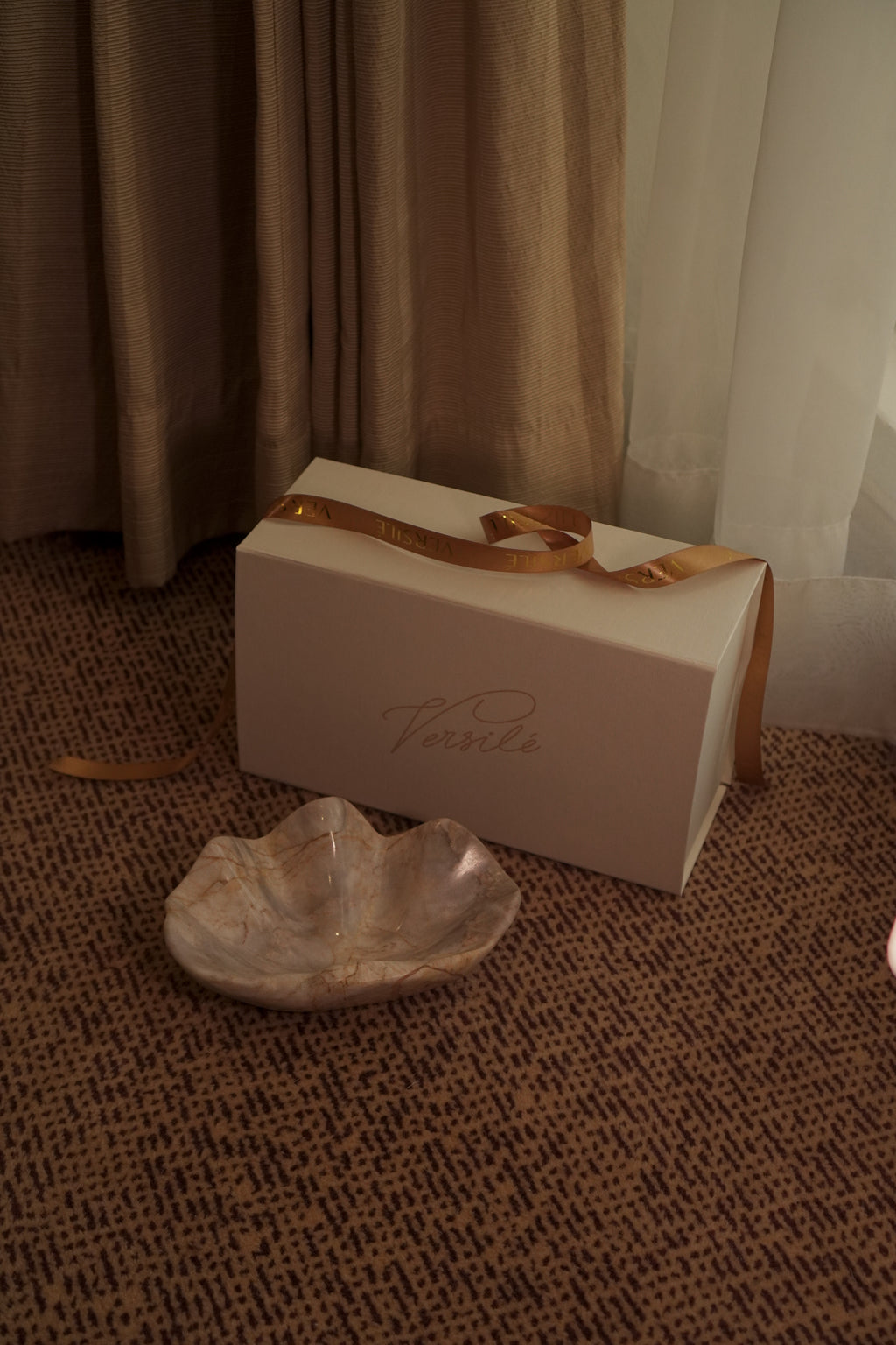 Marble Clam Trinket Shell