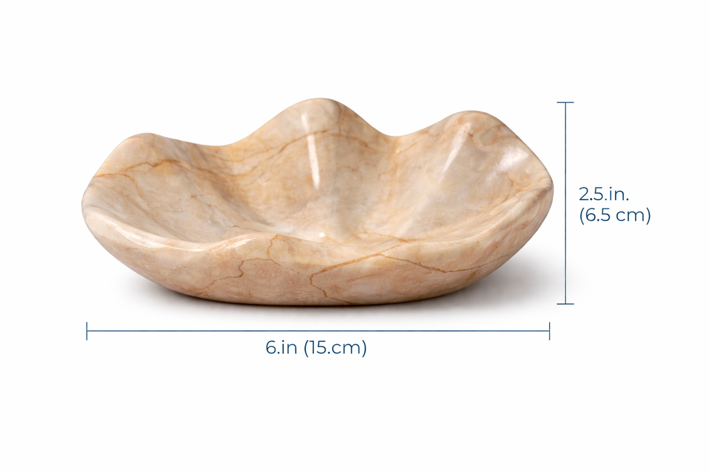 Marble Clam Trinket Shell