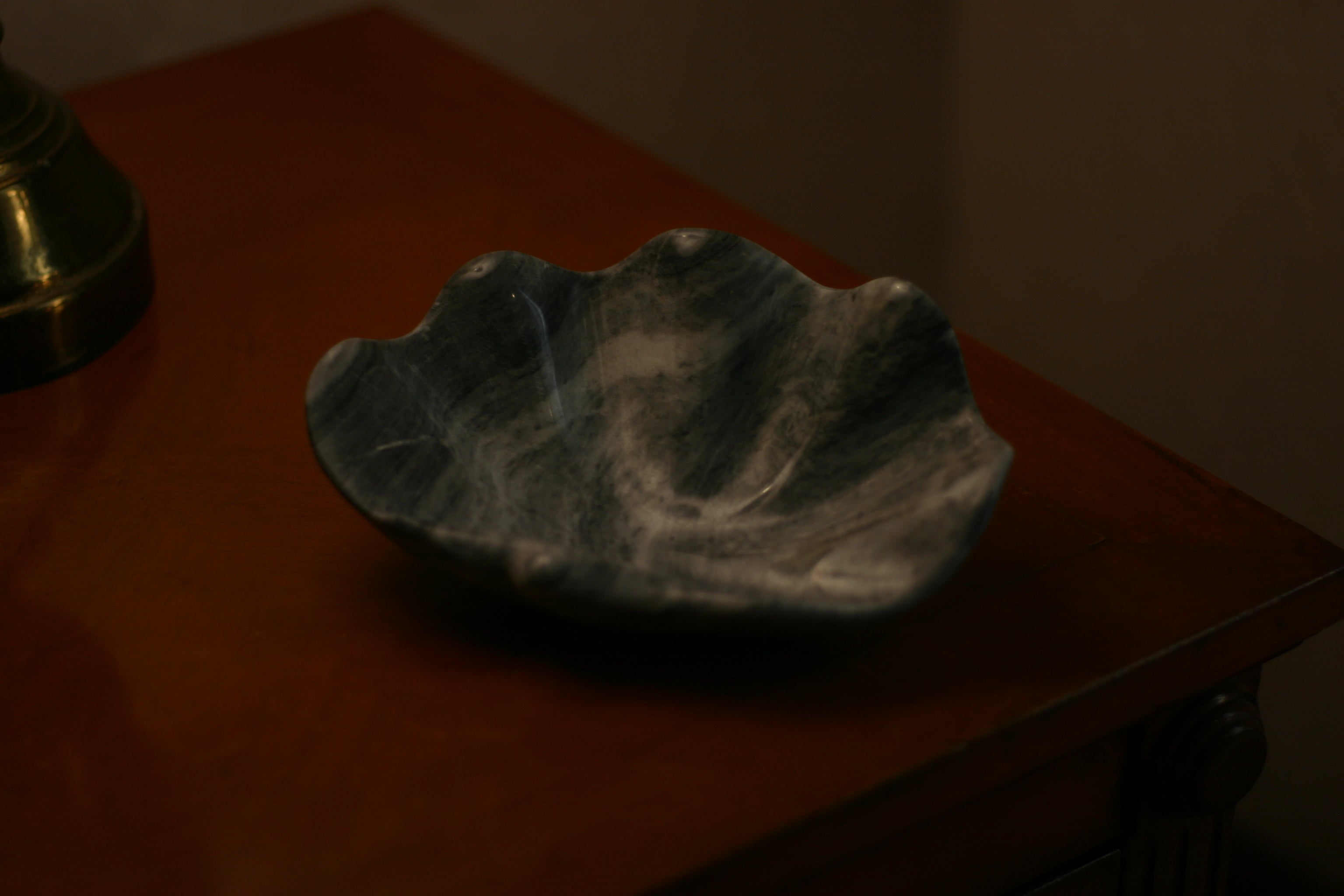 Marble Clam Trinket Shell