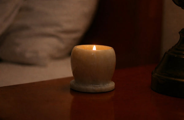Luna Marble Candle Holder