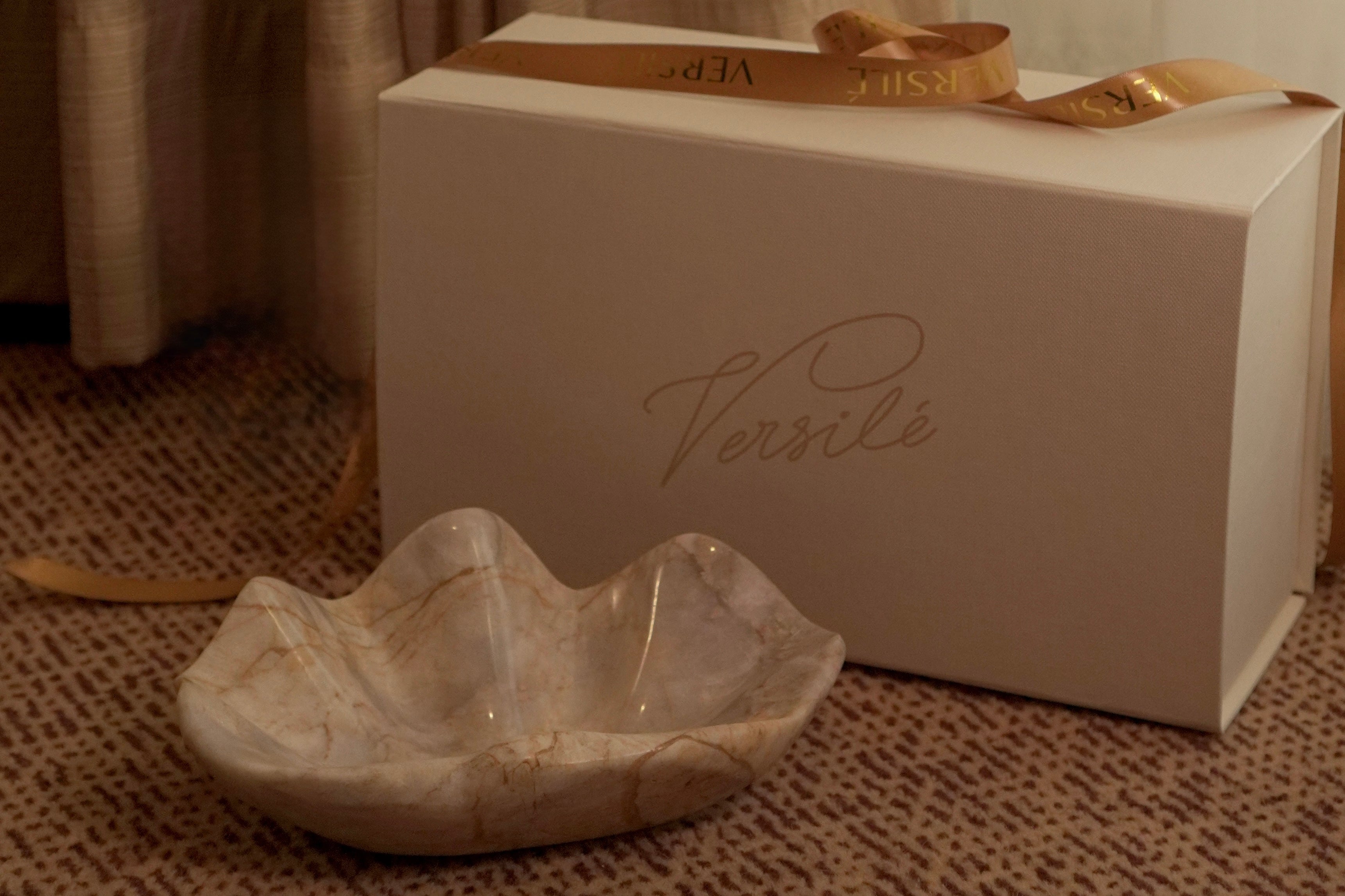 Marble Clam Trinket Shell